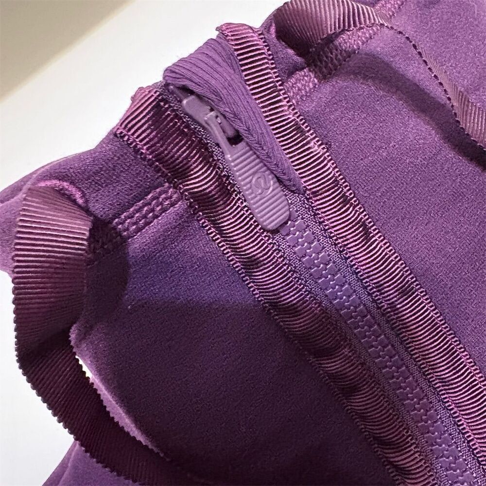 Lululemon Womens Purple Zip Up Fleece Jacket Size 4 - Picture 2 of 9